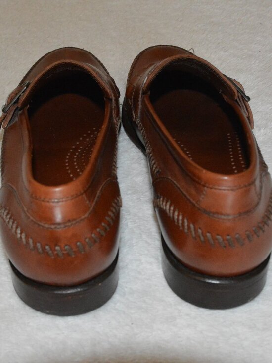 Vintage Bass Men\'s Leather Buckle Loafers Kiltie Fringe size 11M main image 5